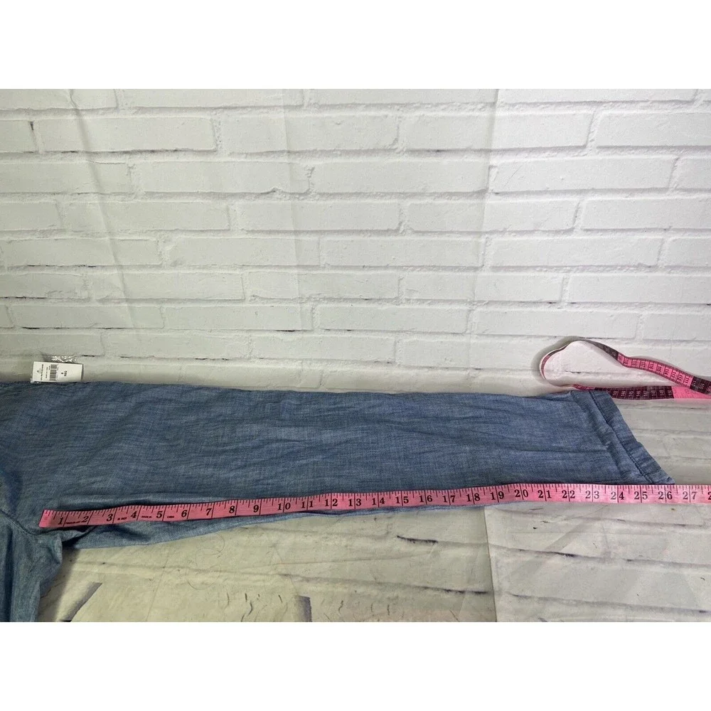 Gap Womens Pant Girlfriend Khaki Chino Slim Straight Leg Mid Rise Blue Size 8 29 - Picture 9 of 9